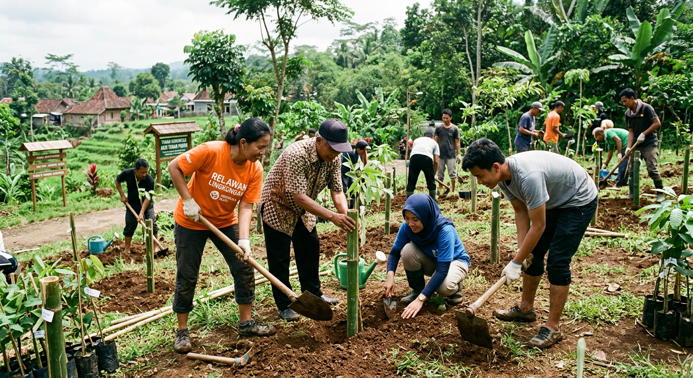 LIVESGP JEPARA Hijau - Program lingkungan seperti gotong royong dan penanaman pohon.